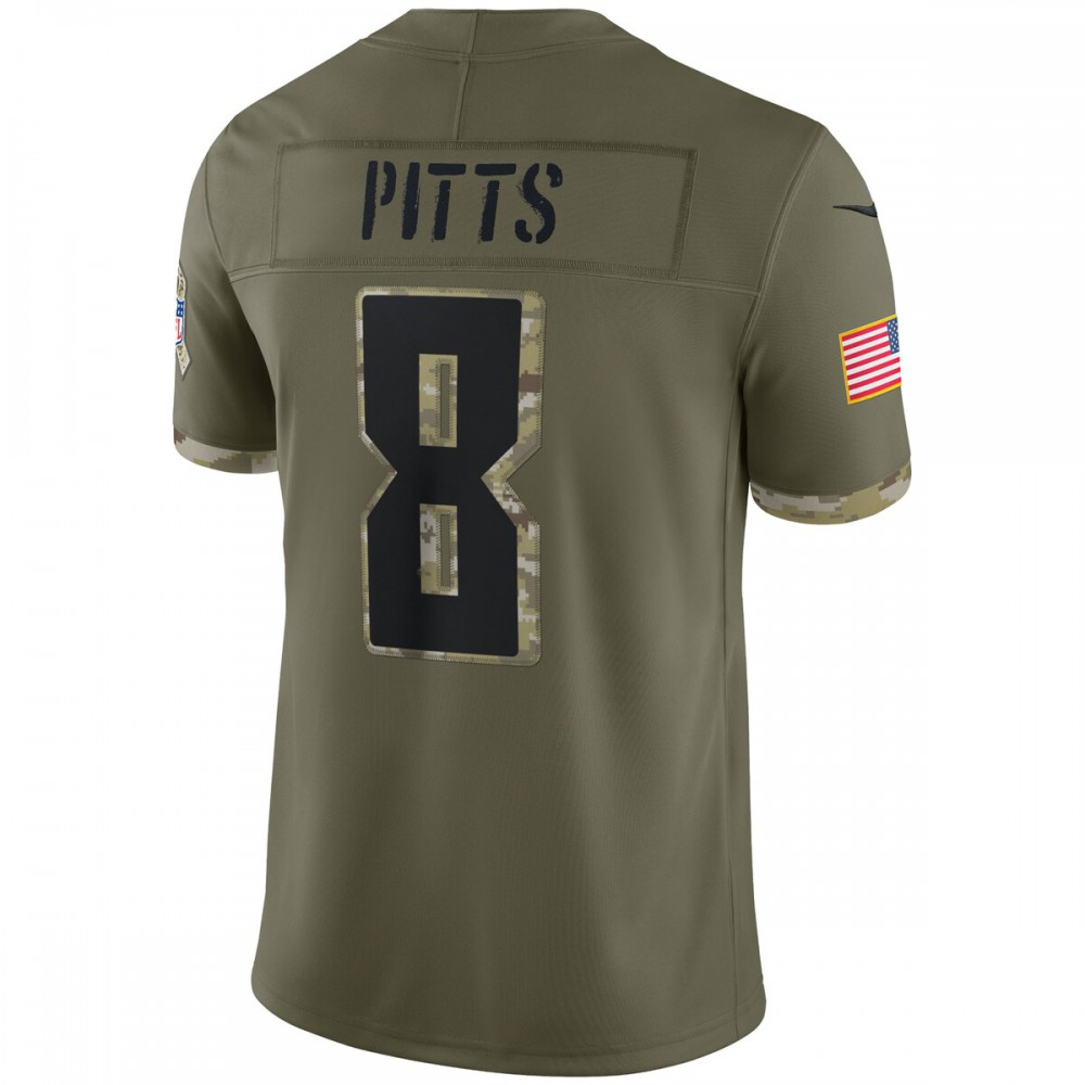 Kyle Pitts Atlanta Falcons Nike 2022 Salute To Service Limited Jersey - Olive-GridironStore